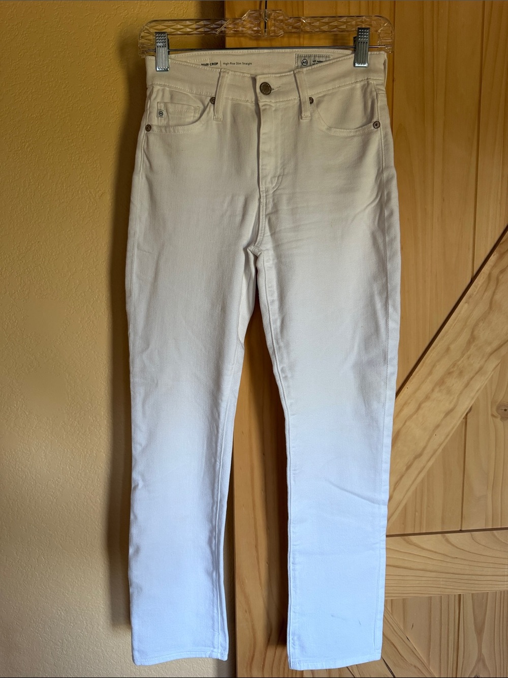 Agolde Men’s White Slim Straight Jeans